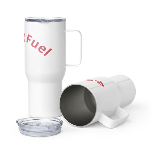 Reading Fuel Travel mug with a handle